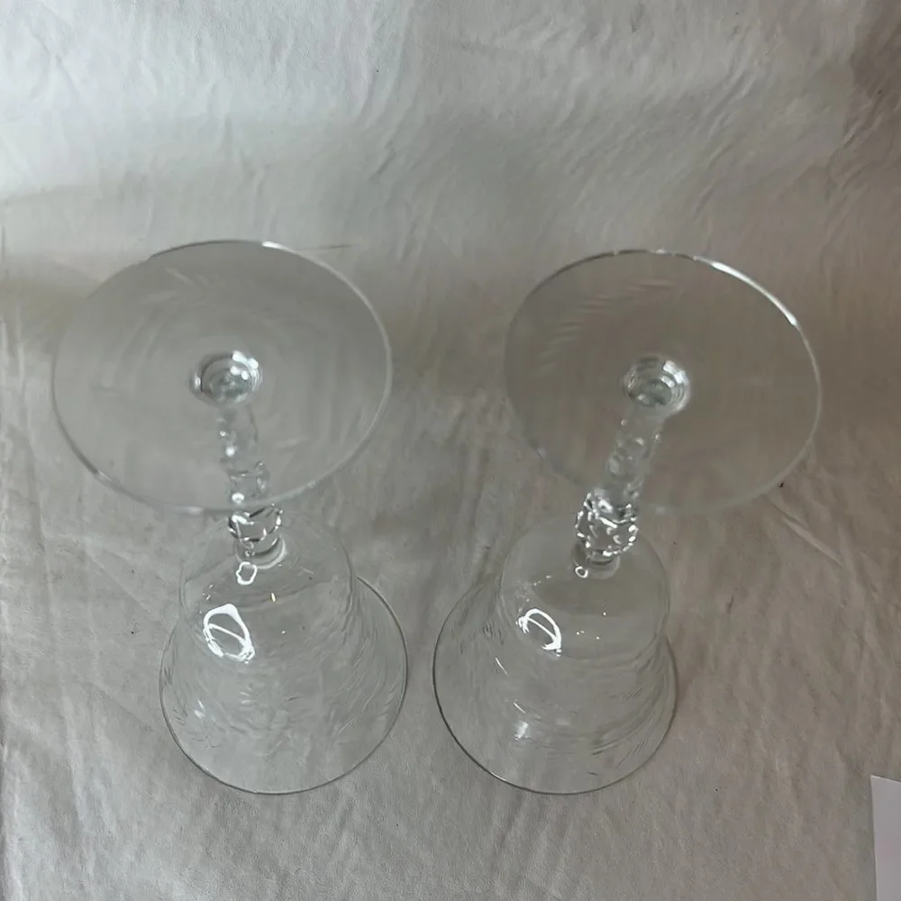 Crystal 4 Oz Wheat Starburst  Liquor Vintage Glass 2 3/4 Diameter 6 In Tall